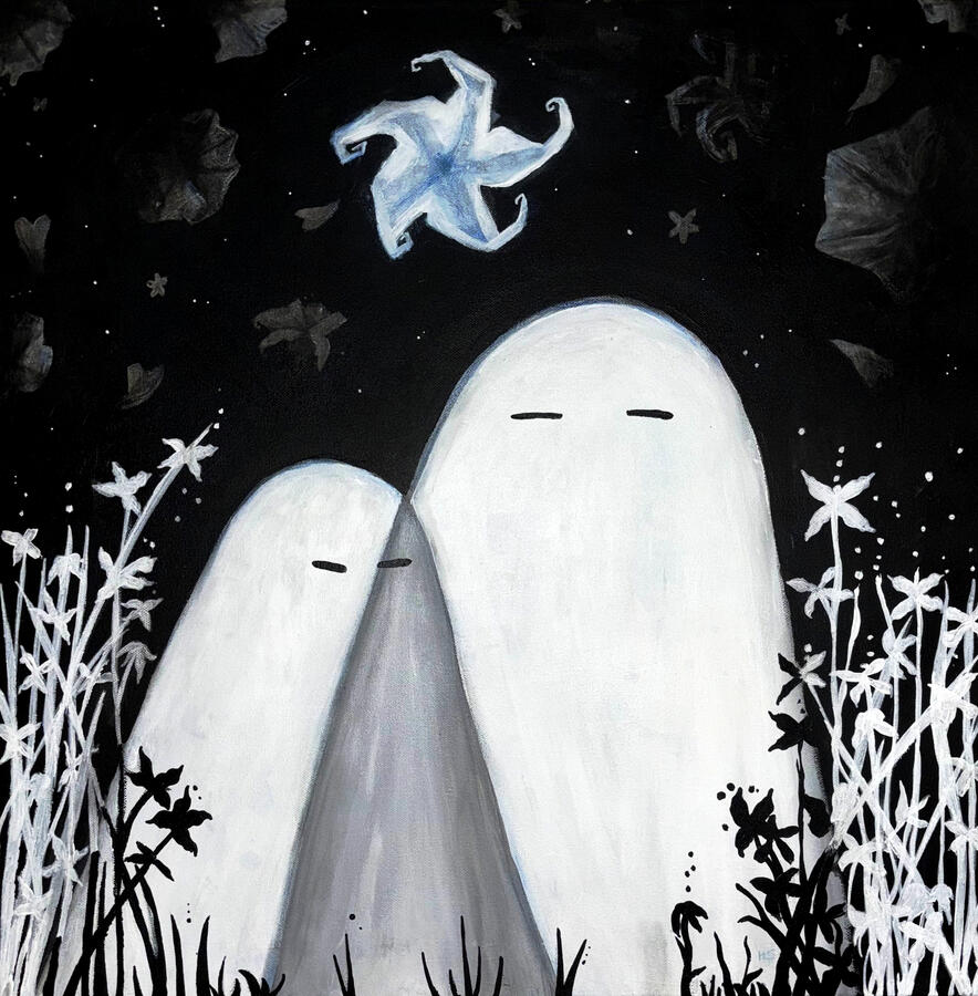 Acrylic Ghost Painting